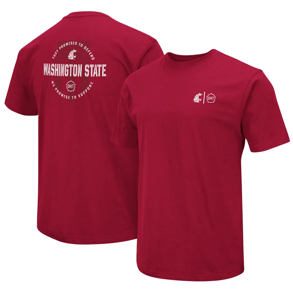 T-shirt d'appréciation militaire Colosseum Crimson Washington State Cougars OHT pour homme