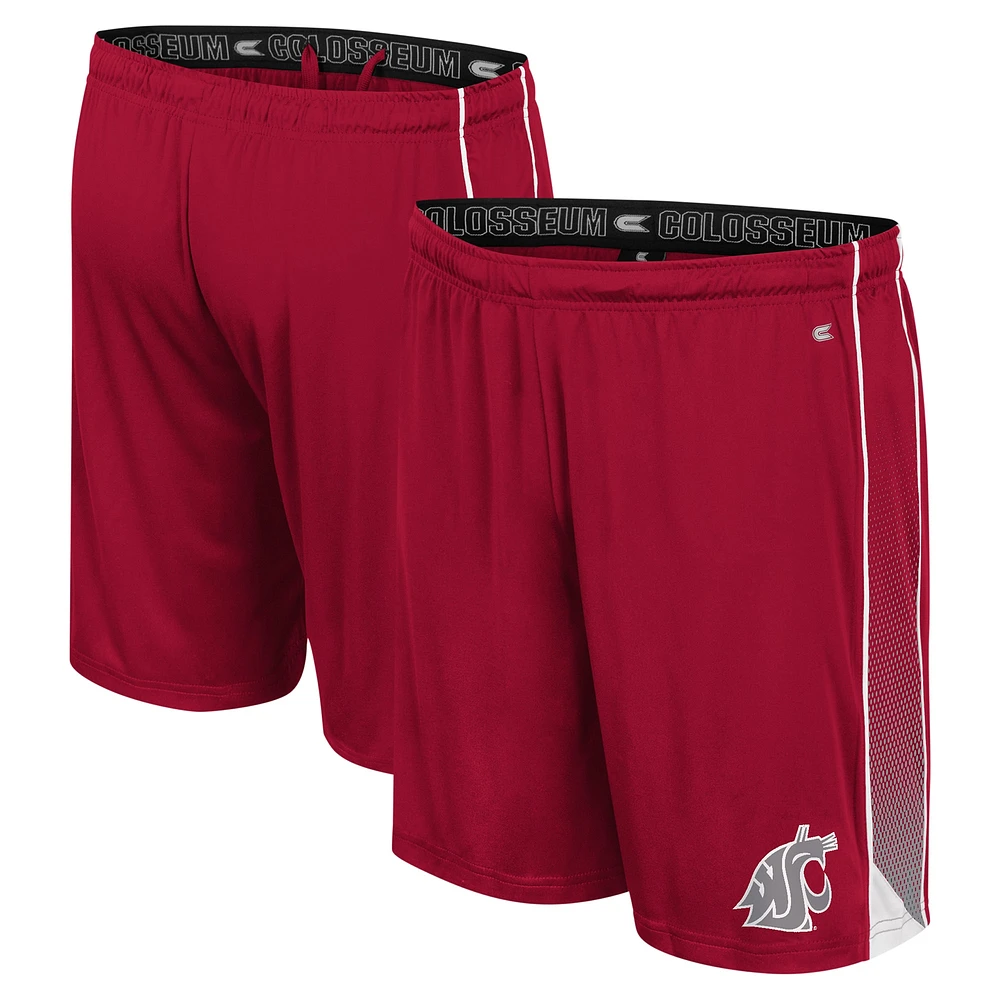 Short en ligne Colosseum Crimson Washington State Cougars pour hommes