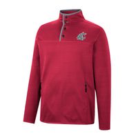 Men's Colosseum Crimson Washington State Cougars Rebound Quarter-Snap Jacket