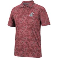 Men's Colosseum Crimson Washington State Cougars Speedman Polo