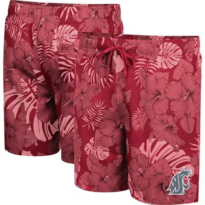 Washington State Cougars Colosseum The Dude Swim Shorts - Crimson