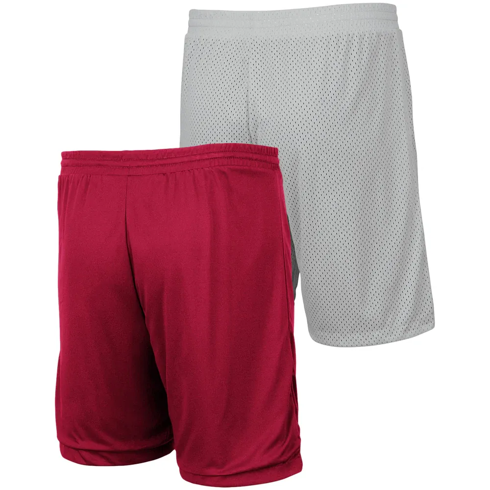 Colosseum Gris/Crimson Washington State Cougars Wiggum Short réversible pour homme