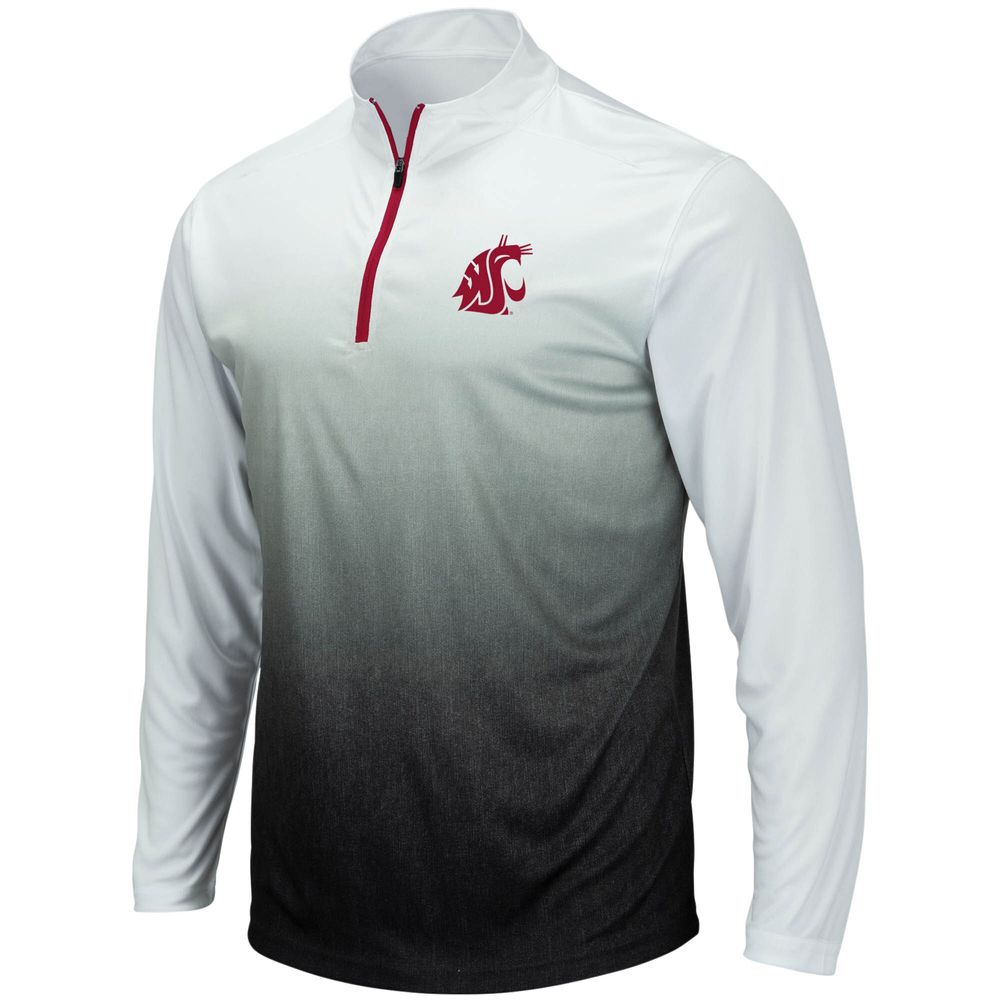 Men's Colosseum Gray Washington State Cougars Magic Team Logo Quarter-Zip Jacket