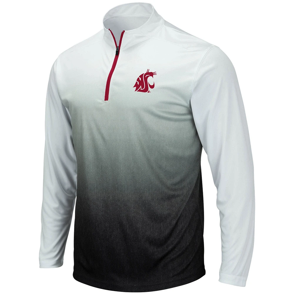 Men's Colosseum Gray Washington State Cougars Magic Team Logo Quarter-Zip Jacket