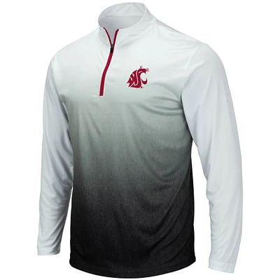 Men's Colosseum Gray Washington State Cougars Magic Team Logo Quarter-Zip Jacket