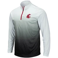 Men's Colosseum Gray Washington State Cougars Magic Team Logo Quarter-Zip Jacket