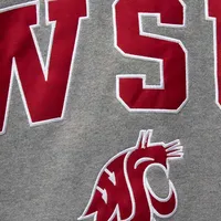 Colosseum gris chiné Washington State Cougars Arch & Logo Crew Neck Sweatshirt pour homme