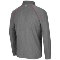 Men's Colosseum Heathered Charcoal Washington State Cougars Robert Raglan Quarter-Zip Jacket