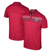 Men's Colosseum Red Washington State Cougars Langmore Polo