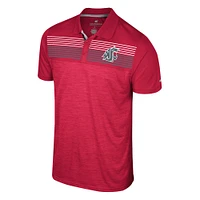 Men's Colosseum Red Washington State Cougars Langmore Polo