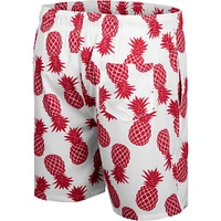 Men's Colosseum White/Crimson Washington State Cougars Pineapple Swim Shorts