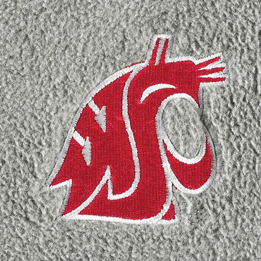 Men's Columbia Charcoal Washington State Cougars Flanker III Fleece Team Full-Zip Jacket