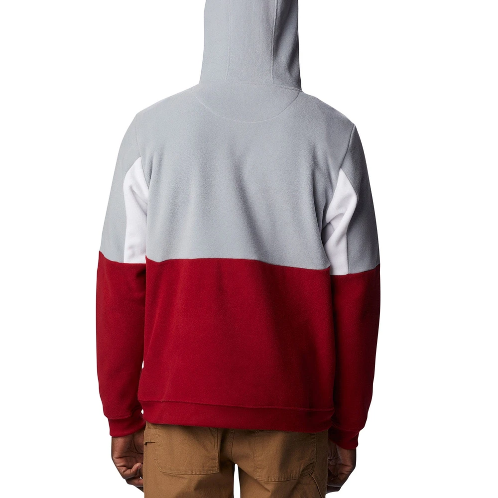 Men's Columbia Crimson Washington State Cougars Lodge Quarter-Zip Hoodie