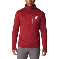 Men's Columbia Crimson Washington State Cougars Park View Omni-Wick Half-Zip Top