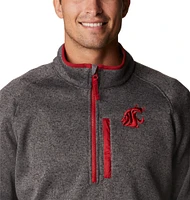 Men's Columbia Gray Washington State Cougars Canyon Point Raglan Half-Zip Top