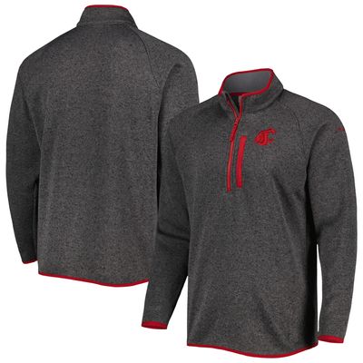 Men's Columbia Gray Washington State Cougars Canyon Point Raglan Half-Zip Top