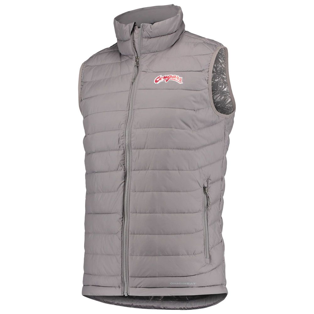 Men's Columbia Gray Washington State Cougars Powder Lite Omni-Heat Reflective Full-Zip Vest