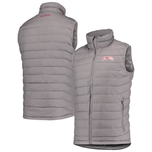 Débardeur Columbia Washington State Cougars Powder Lite entièrement zippé pour homme, gris