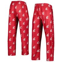 Men's Concepts Sport Crimson Washington State Cougars Logo Flagship Allover Print Pants