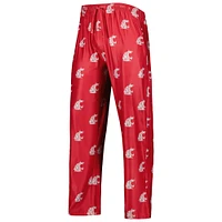 Men's Concepts Sport Crimson Washington State Cougars Logo Flagship Allover Print Pants