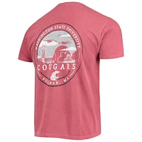 Men's Crimson Washington State Cougars Circle Campus Scene T-Shirt