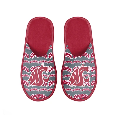 Men's FOCO Washington State Cougars Scuff Logo Slide Slippers