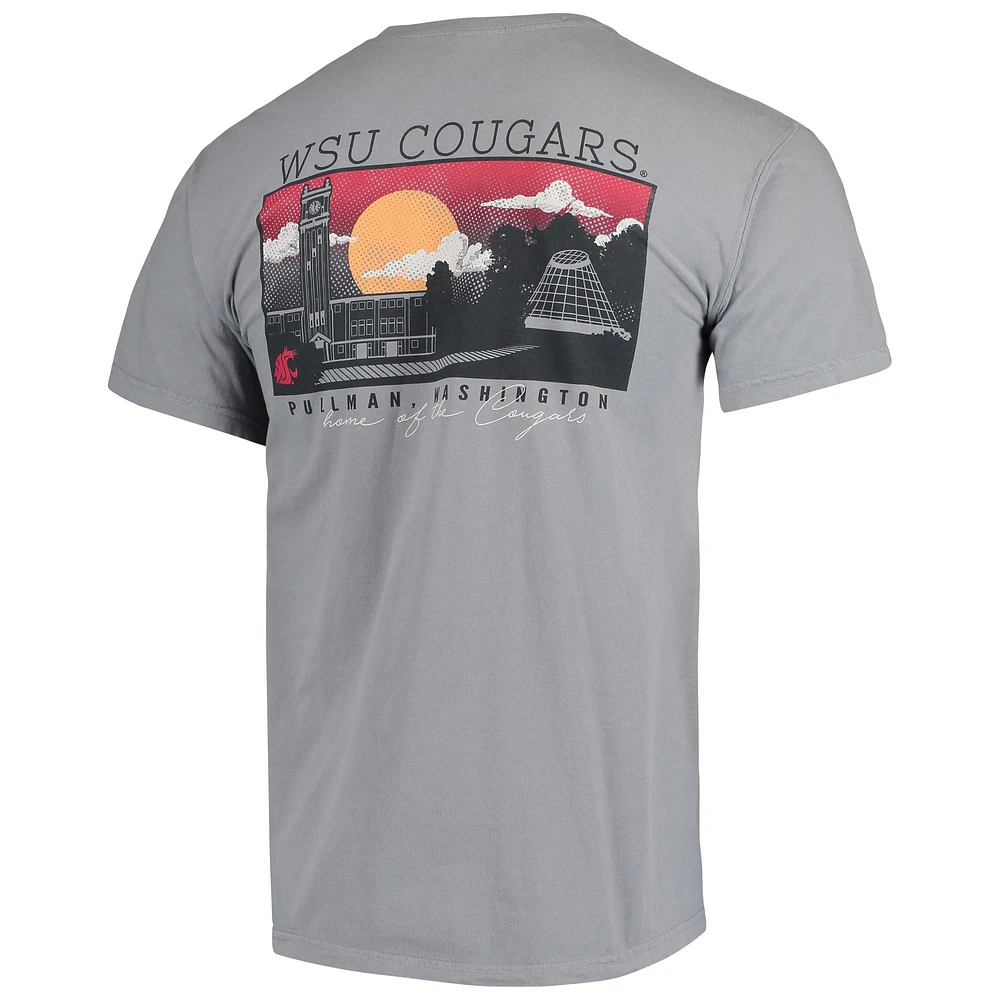 T-shirt gris pour homme Washington State Cougars Team Comfort Colours Campus Scenery