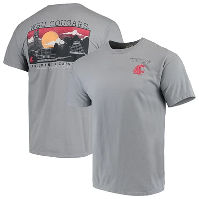 T-shirt gris pour homme Washington State Cougars Team Comfort Colours Campus Scenery