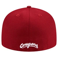 Men's New Era Crimson Washington State Cougars 59FIFTY Fitted Hat