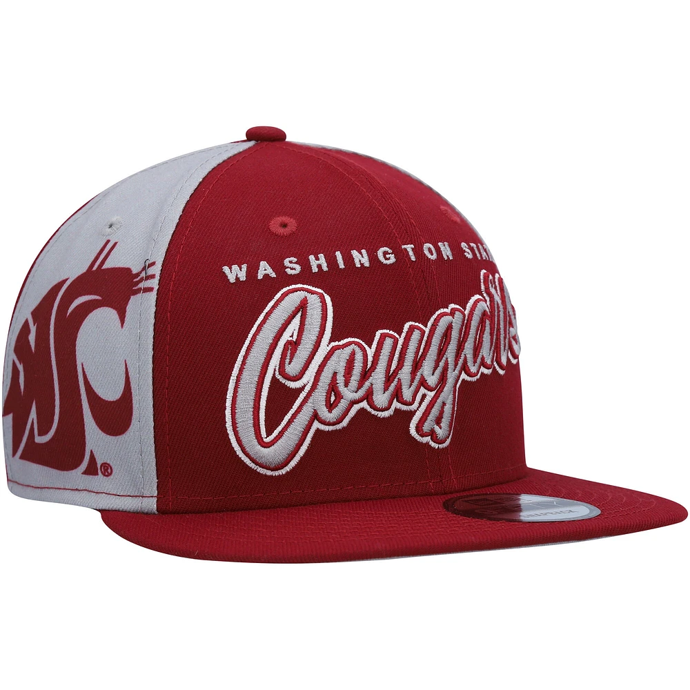 Casquette Snapback Outright 9FIFTY Crimson Washington State Cougars New Era pour homme