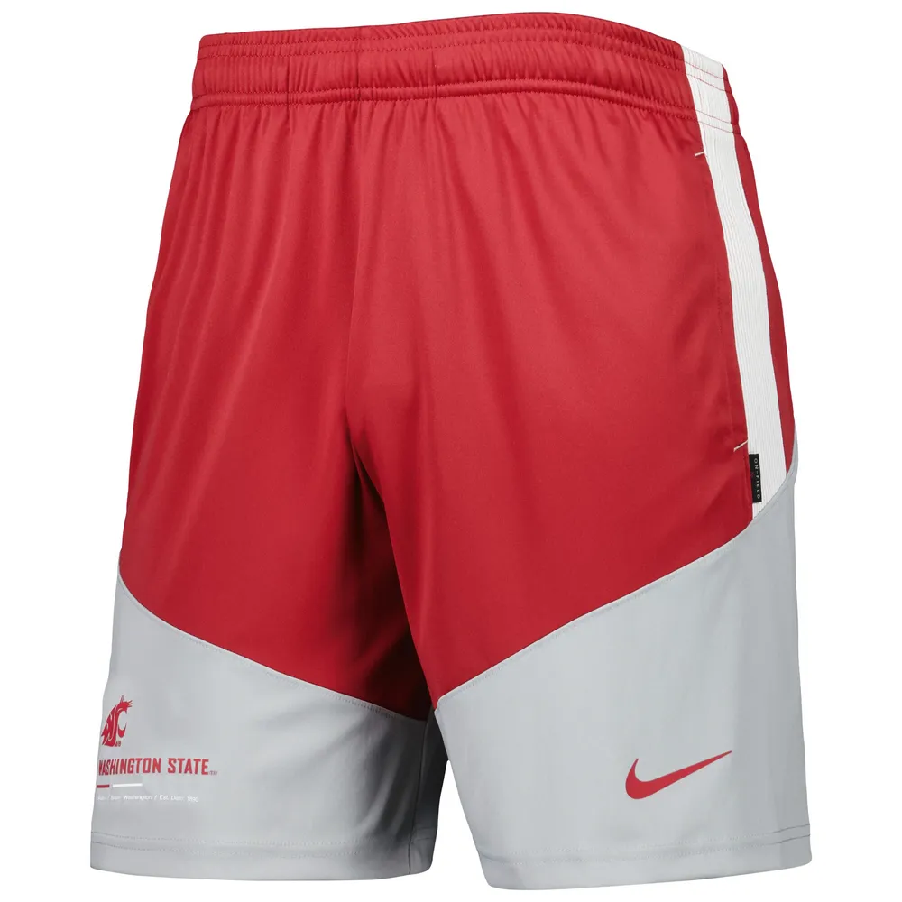 Short de joueur performance Nike Crimson/Gris Washington State Cougars pour Homme