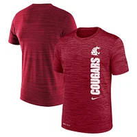 Men's Nike Crimson Washington State Cougars 2024 Sideline Velocity Legend Performance T-Shirt