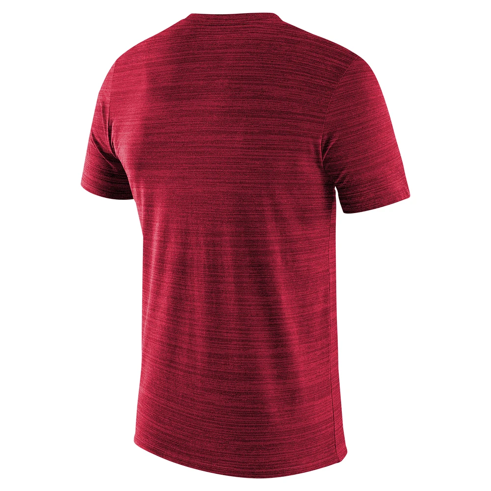 Men's Nike Crimson Washington State Cougars 2024 Sideline Velocity Legend Performance T-Shirt