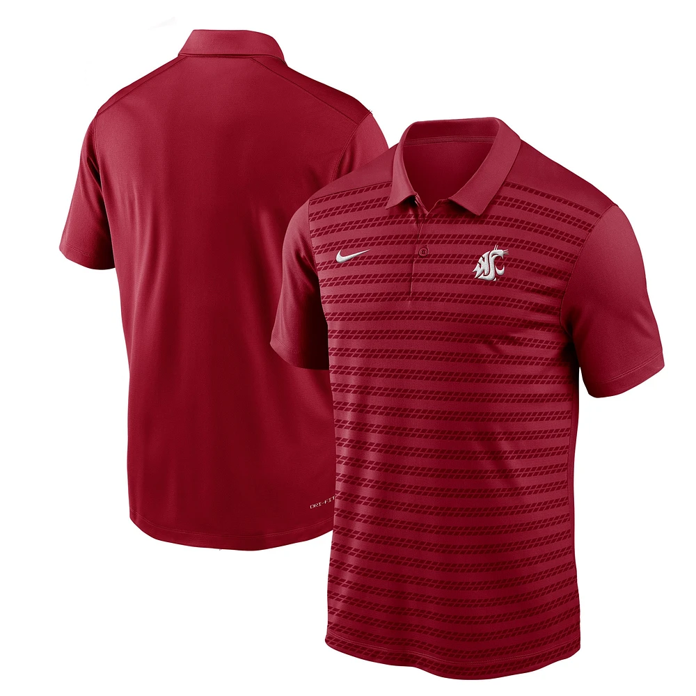 Polo de performance Nike Crimson Washington State Cougars 2024 Sideline Victory Coaches pour homme