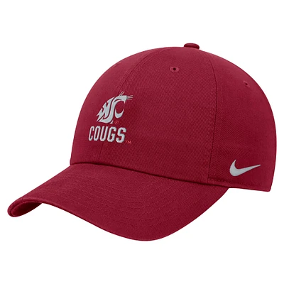 Casquette ajustable Nike Crimson Washington State Cougars Club pour homme