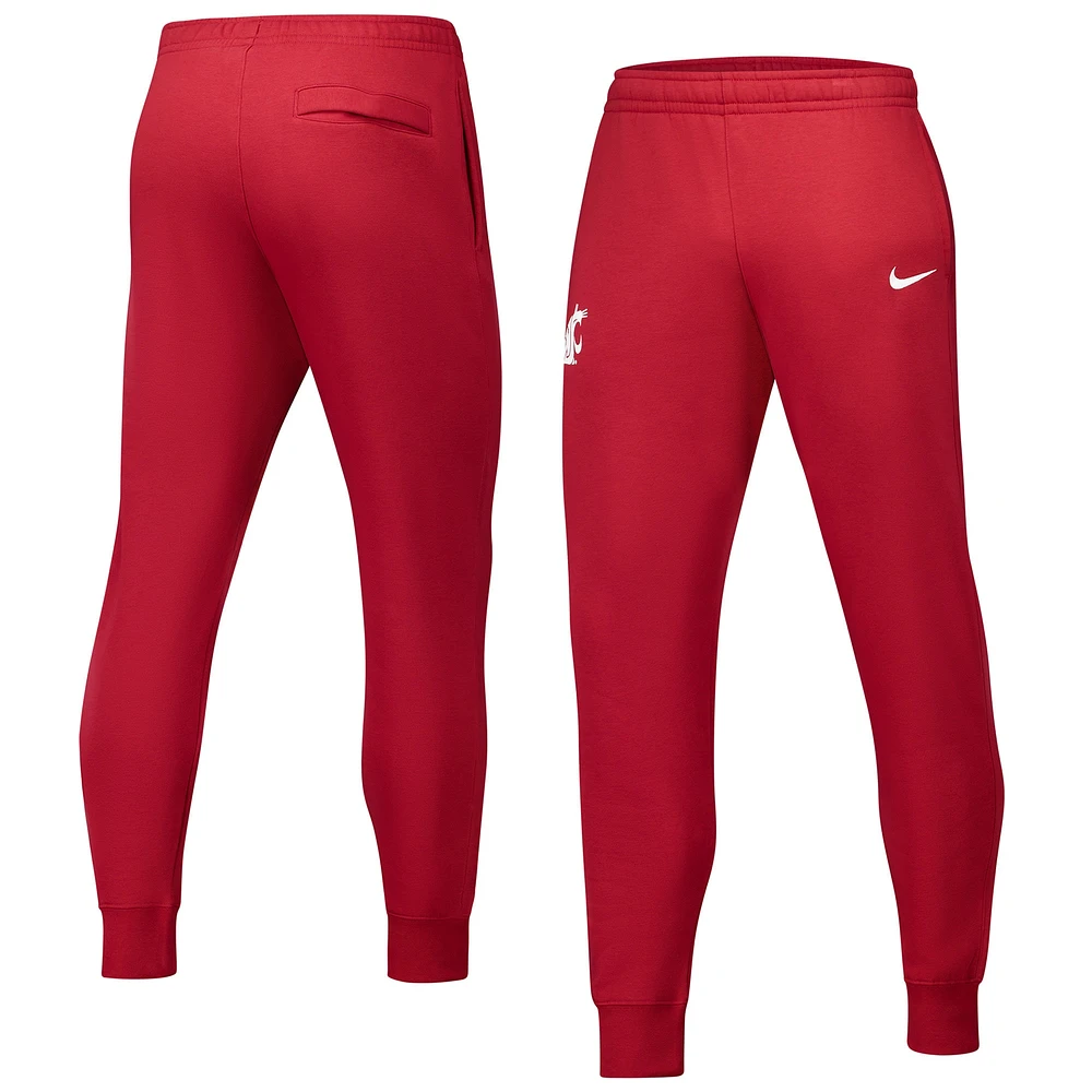 Men's Nike Crimson Washington State Cougars Club Fleece Pants