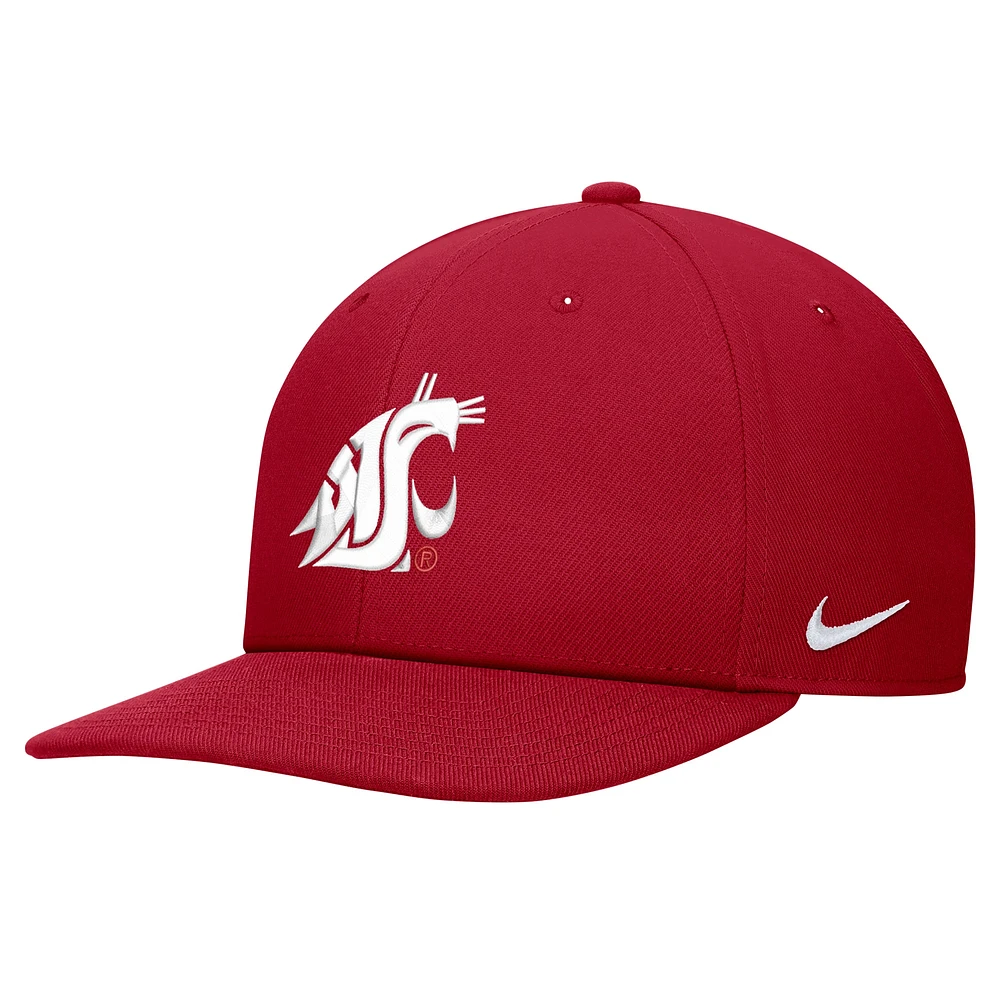 Casquette Nike Crimson Washington State Cougars Pro Snapback pour homme