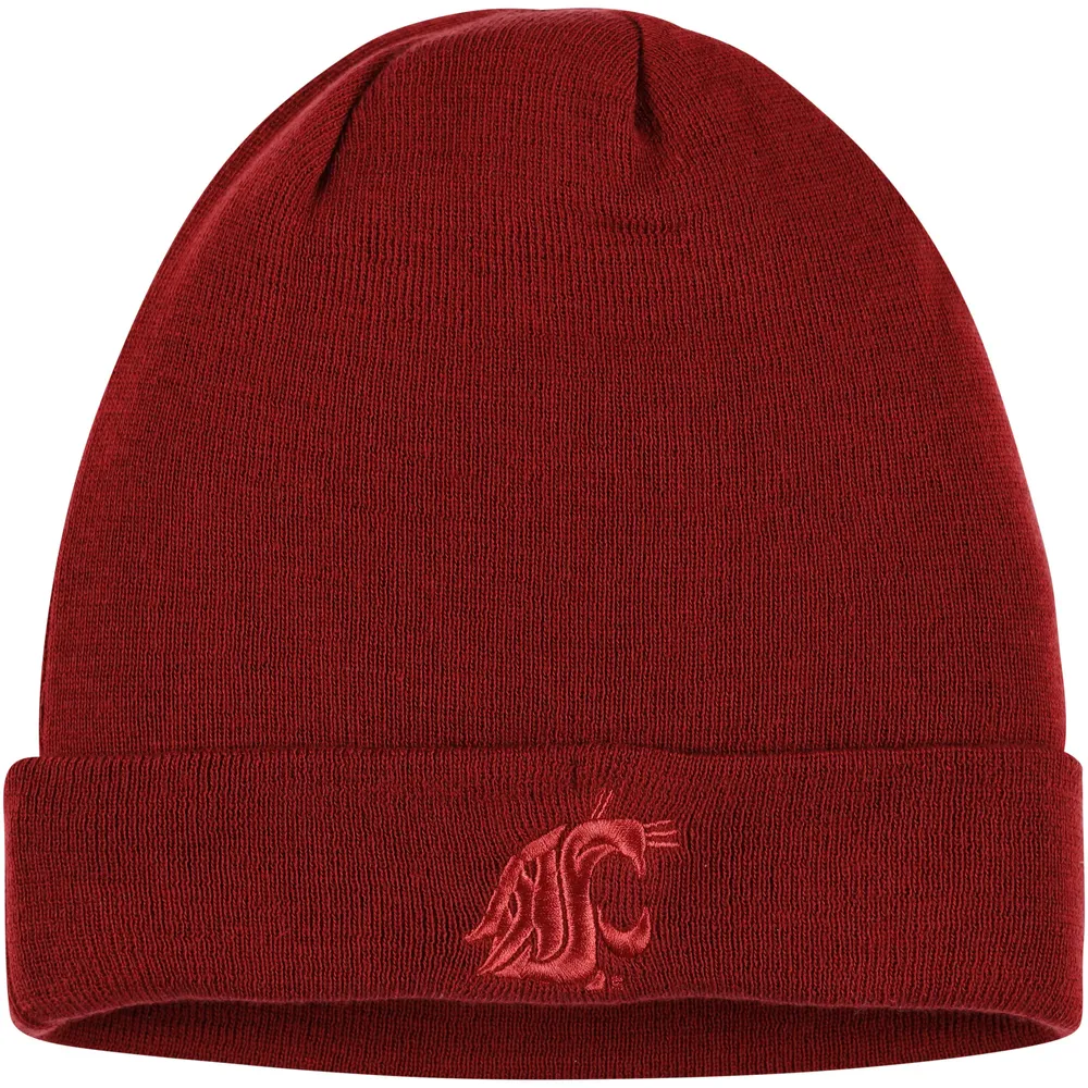 Bonnet en tricot à revers ton sur ton Nike Crimson Washington State Cougars pour homme