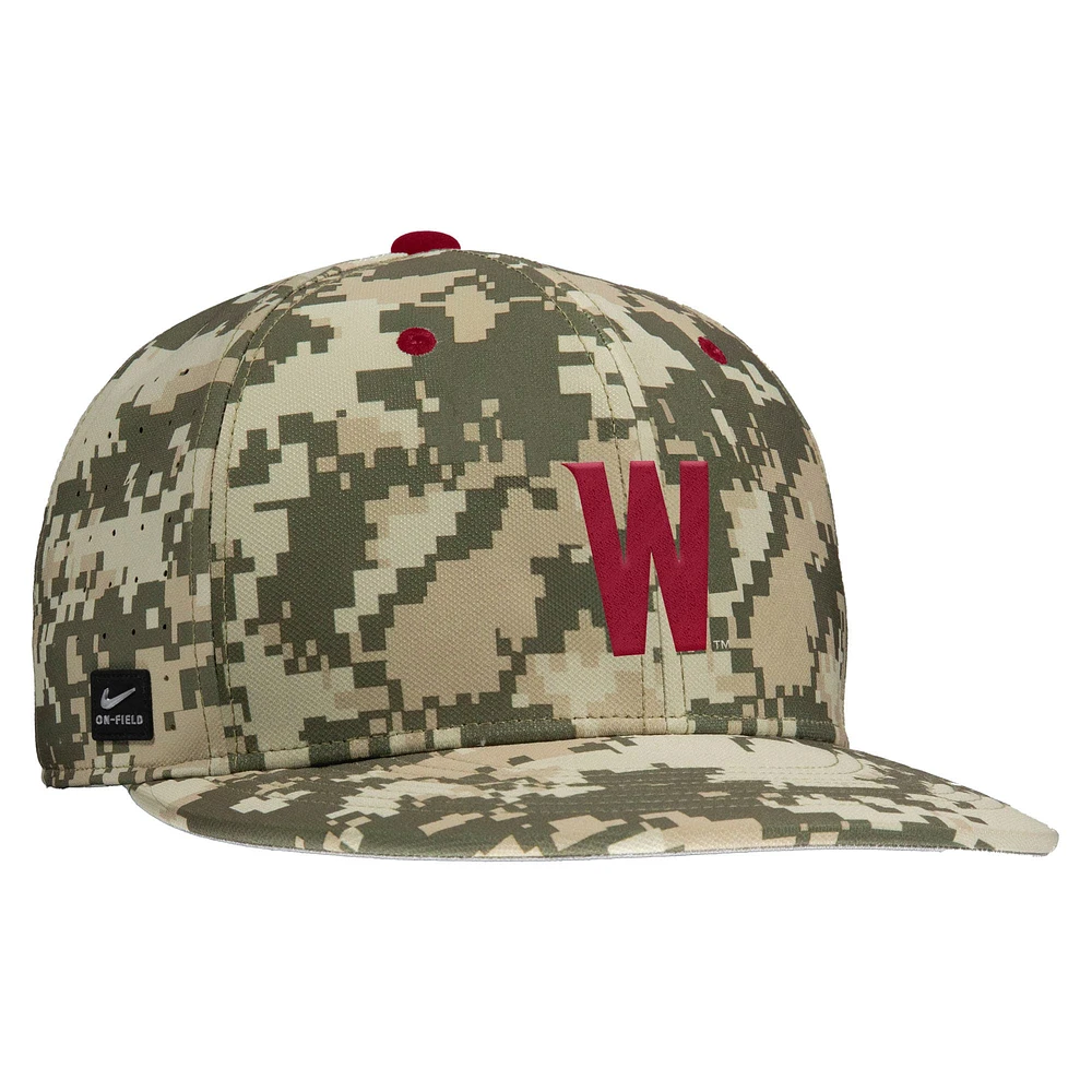Men's Nike Digital Camo Washington State Cougars On-Field Baseball Performance Fitted Hat