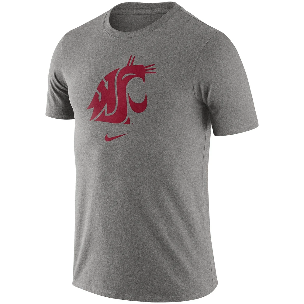 Men's Nike Heathered Gray Washington State Cougars Essential Logo T-Shirt