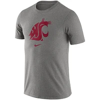 Men's Nike Heathered Gray Washington State Cougars Essential Logo T-Shirt