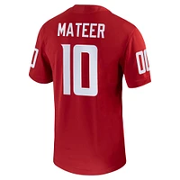 Maillot de football américain Nike John Mateer Crimson Washington State Cougars NIL pour homme