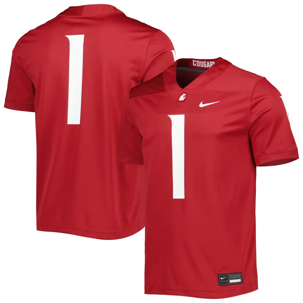 Maillot de football intouchable Nike #1 Crimson Washington State Cougars pour homme