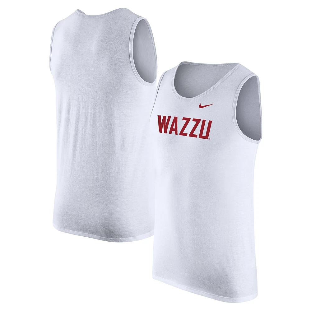 Men's Nike White Washington State Cougars Tank Top