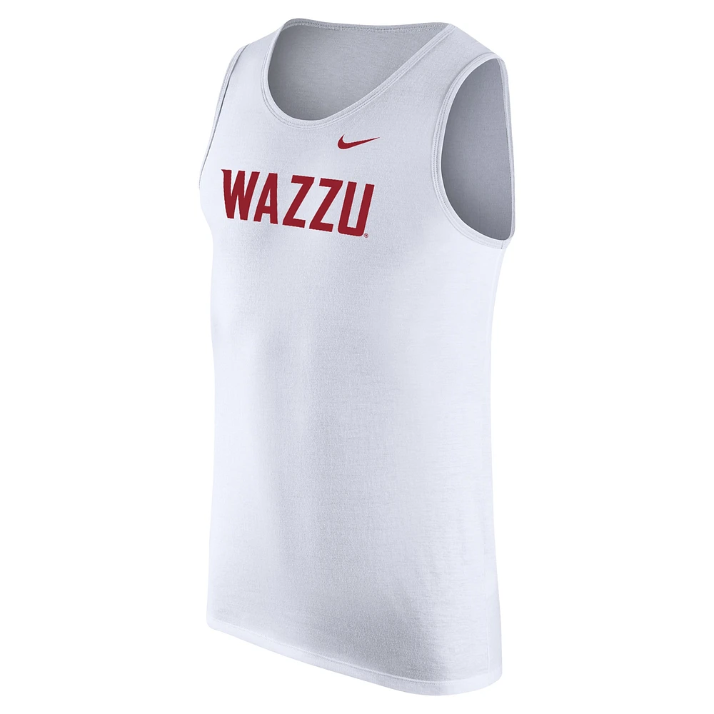 Men's Nike White Washington State Cougars Tank Top