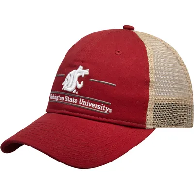 Washington State Cougars The Game Split Bar Trucker Adjustable Hat - Crimson