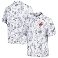 Men's Tommy Bahama Gray Washington State Cougars Sport Cabana Shores IslandZone Tri-Blend Polo