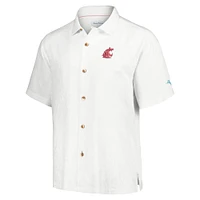 Men's Tommy Bahama White Washington State Cougars Castaway Game Camp Button-Up Shirt