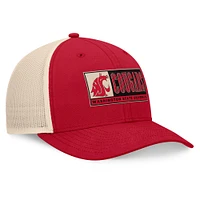 Men's Top of the World Crimson/Natural Washington State Cougars Bennett Trucker Adjustable Hat