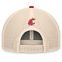 Men's Top of the World Crimson/Natural Washington State Cougars Bennett Trucker Adjustable Hat